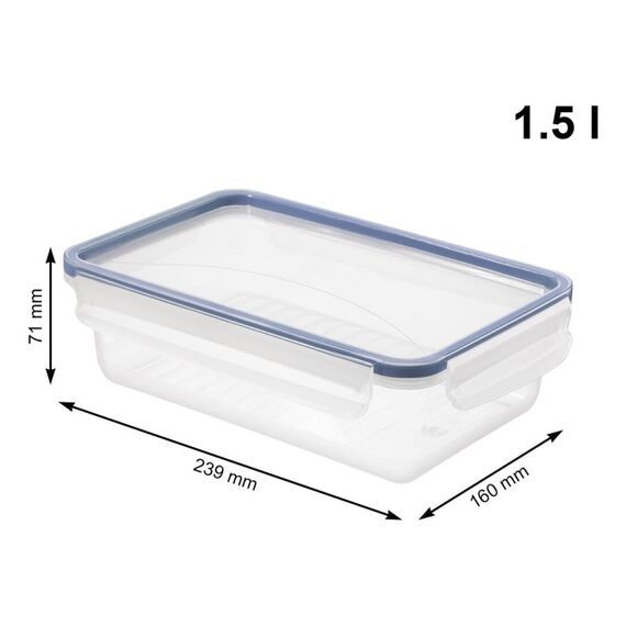 Rotho CLIC & LOCK Rechteckig Container 1,5 l Blau, Transparent 1 Stück(e), 4 image