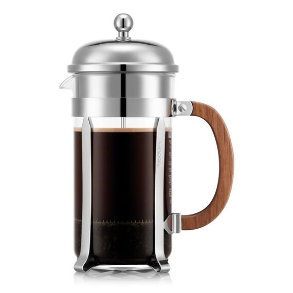 Bodum 11652-16-107 Manuelle Kaffeemaschine Französische Presse 1 l Edelstahl, Transparent