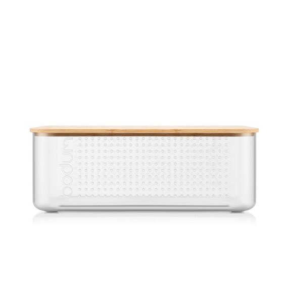 Bodum 11740-10S-2 Brotkasten Rechteckig Bambus, Transparent Bambus, Kunststoff