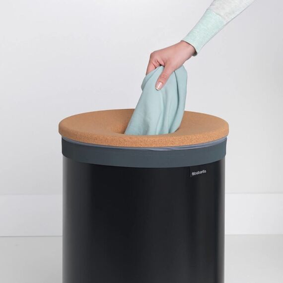 Brabantia 120022 Wäschekorb 60 l Rund Schwarz