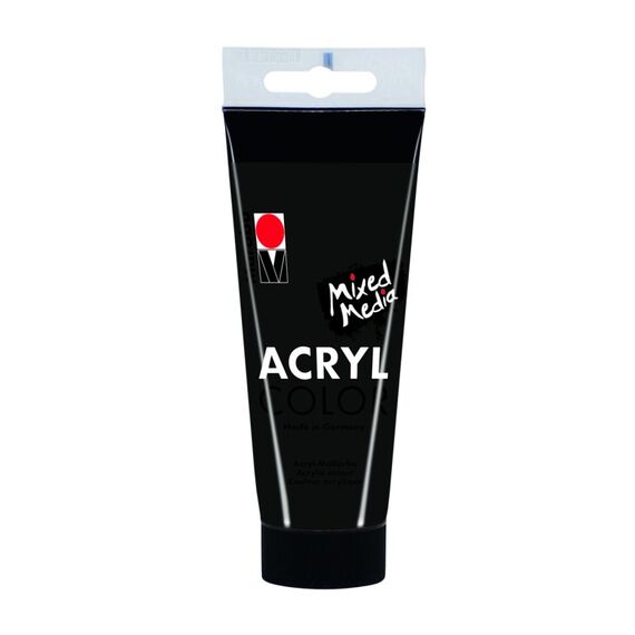 Marabu 12010050073 Acrylfarbe 100 ml Schwarz Tube