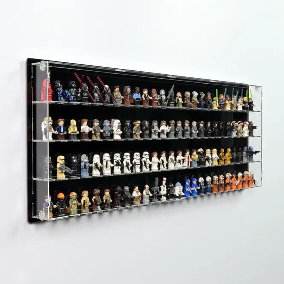 iDisplayit WC800530-BLK-MF Vitrine Schwarz, Transparent