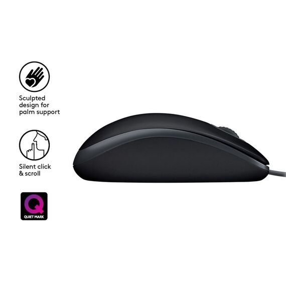 Logitech M110 Silent Maus Büro Beidhändig USB Typ-A Optisch 1000 DPI, 4 image