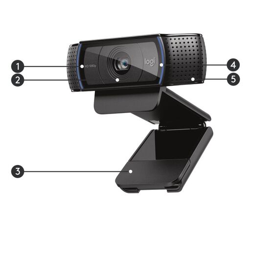 Logitech C920 Pro HD Webcam 3 MP 1920 x 1080 Pixel USB Schwarz, 12 image