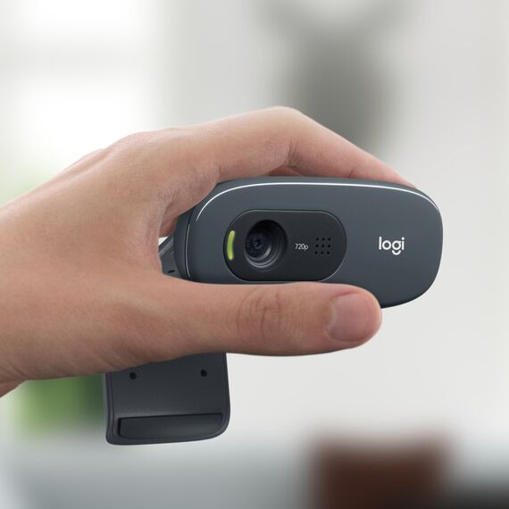 Logitech C270 HD Webcam 3 MP 1280 x 720 Pixel USB Grau, Dunkles Grau, 4 image