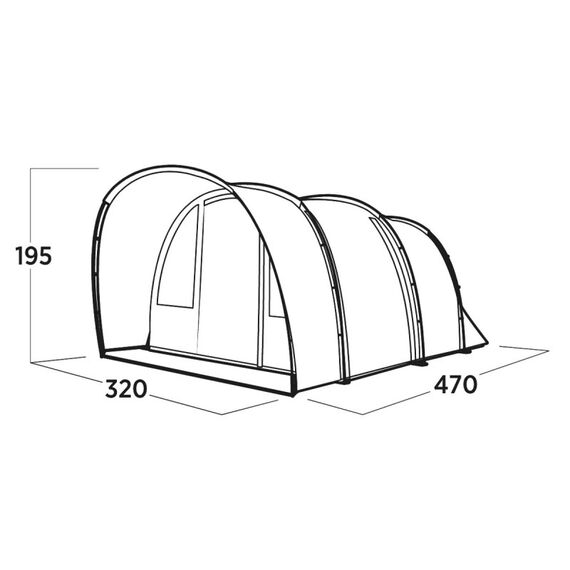 Easy Camp Skarvan 5 Blau Tunnelzelt, 3 image