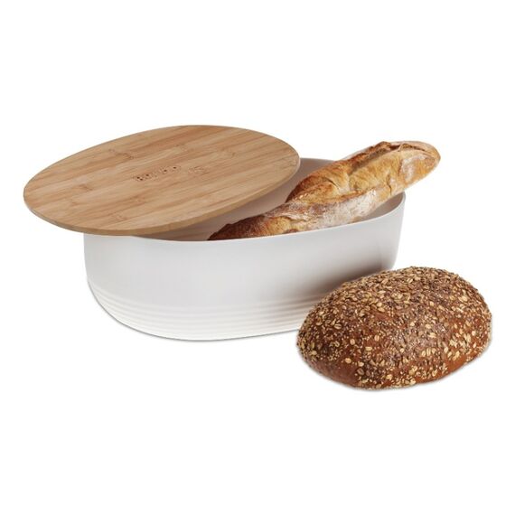 Kela 12060 Brotkasten Oval Weiß Kunststoff, 4 image