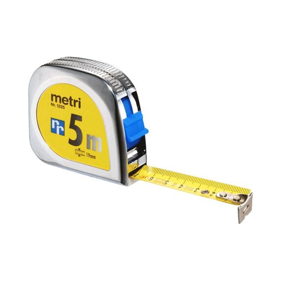 Rieffel 1225 SB Maßband 5 m Acrylnitril-Butadien-Styrol (ABS) Silber, Gelb
