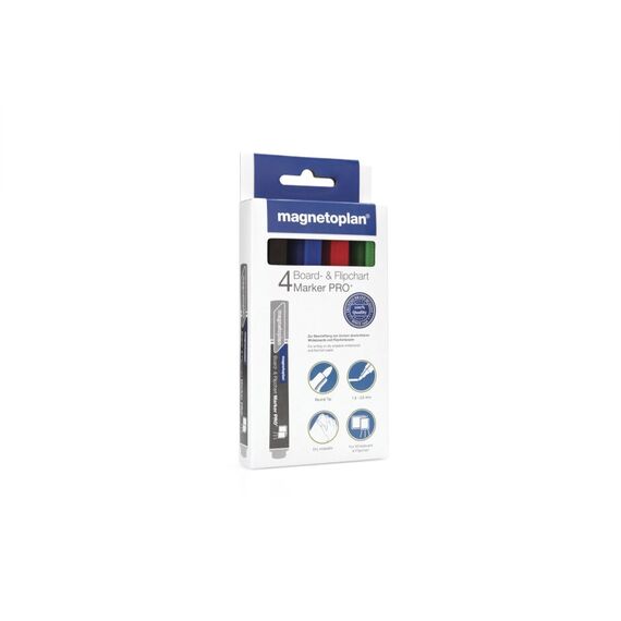 Magnetoplan 12281 Marker 4 Stück(e) Schwarz, Blau, Grün, Rot