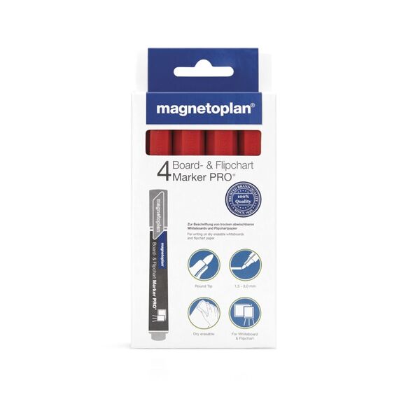 Magnetoplan 1228106 Marker 4 Stück(e) Rot