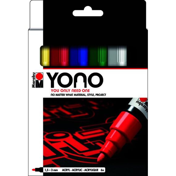 Marabu YONO Schwarz, Blau, Grün, Rot, Weiß, Gelb 1 Stück(e)