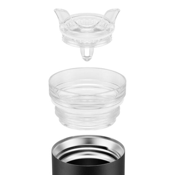 Bodum 12498-01PS-10 Reisebecher 600 ml Schwarz, Transparent Edelstahl, Farbe: Schwarz, Transparent, 2 image