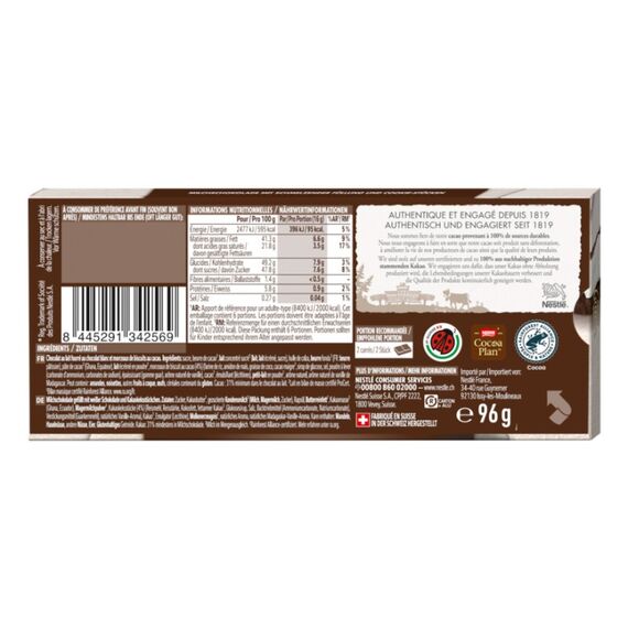 Cailler Filled Cookie Cream Tafel 96 g, 2 image