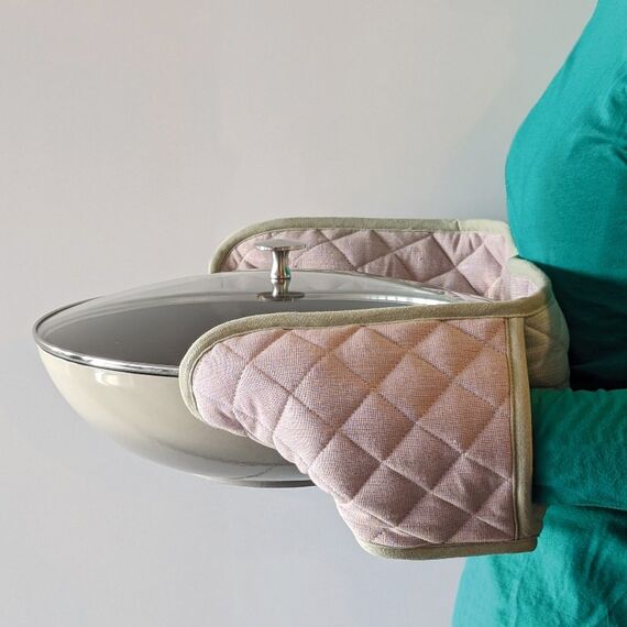 Kela Tia Ofenhandschuhe 1 Stück(e) Grün, Nougat Baumwolle, 2 image