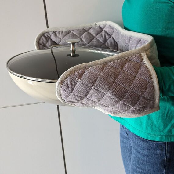 Kela Tia Ofenhandschuhe 1 Stück(e) Grau, Hellgrau Baumwolle, 3 image