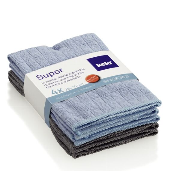 Kela 12730 Reinigungstücher Polyamid, Polyester Blau 4 Stück(e)