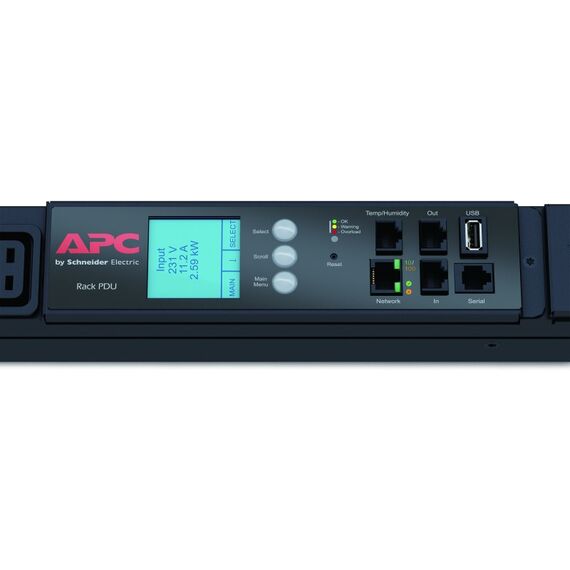 APC Rack PDU 2G, mit Messfunktion, Null HE, 22,0 kW (32 A), 17,3 kW (24 A), 230 V, (30) C13 & (12) C19, 2 image