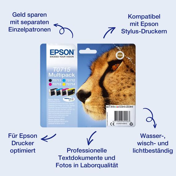Epson Multipack 4-colours T0715 DURABrite Ultra Ink