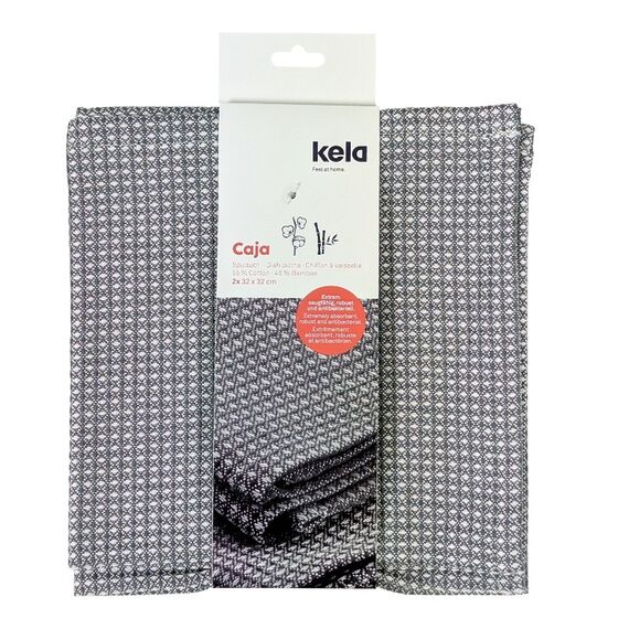 Kela CAJA Grau Bambus, Baumwolle Waschlappen, Farbe: Grau, 2 image