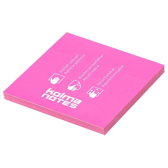 Kolma 13.009.33 Klebezettel Quadratisch Pink 100 Blätter Selbstklebend