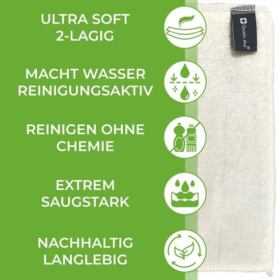 Quick Aid 1302 Reinigungstücher Bambusfaser Blau 3 Stück(e), 5 image