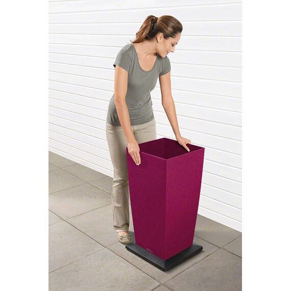 LECHUZA CUBICO Color 30 All-in-One Set Drinnen/Draußen Topfpflanzer Freistehend Polypropylen (PP) Graphit, Farbe: Graphit, 9 image