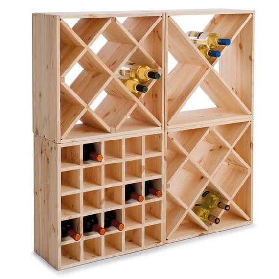 Zeller Present 13170 Weinregal Tischweinregal 24 Flasche(n) Holz, 2 image