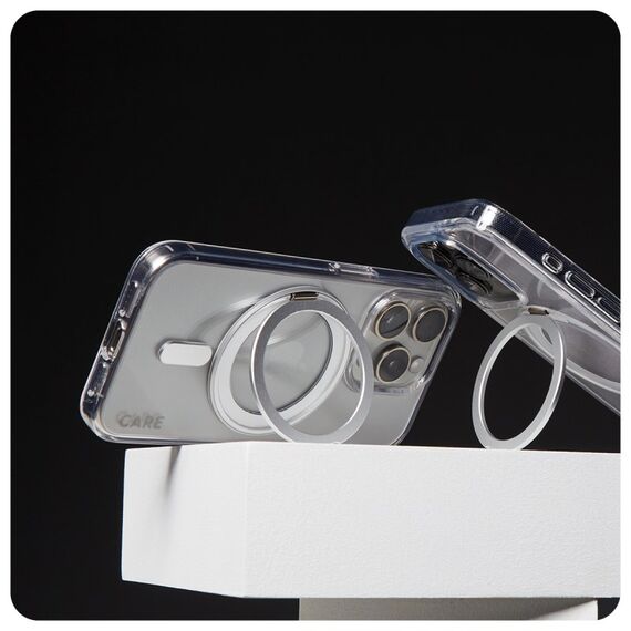 PanzerGlass CARE™ by ® Case Transparent m. Silber Kickstand & MagSafe iPhone 16 Pro, 3 image