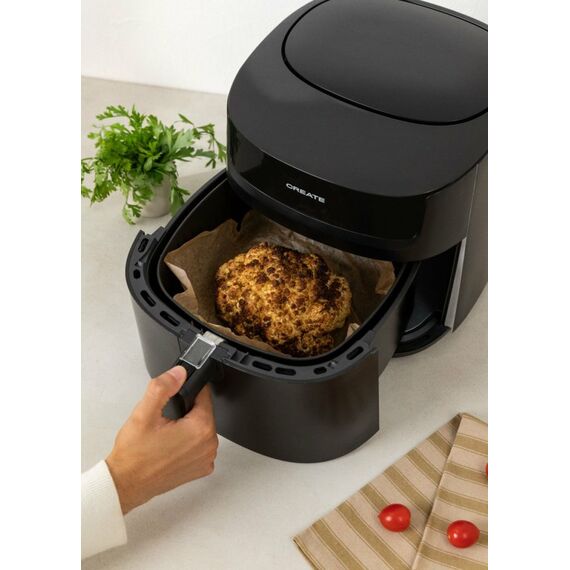 CREATE Fryer Air Pro Large Einzelbild 6,2 l Eigenständig 1800 W Heißluftfritteuse Schwarz, Farbe: Schwarz, Länge: 0,75 m, 3 image