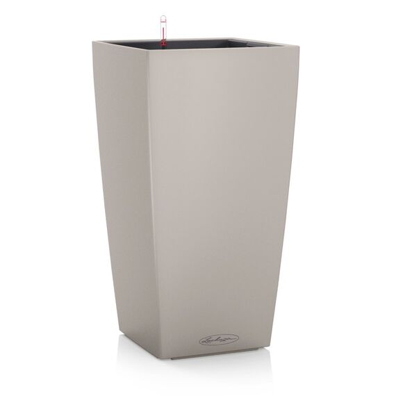 LECHUZA CUBICO Color 40 Drinnen/Draußen Topfpflanzer Freistehend Kunststoff Braun, Sand