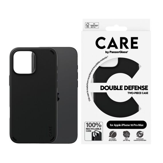 PanzerGlass CARE™ by ® Double Defense Case Schwarz iPhone 16 Pro Max, 2 image