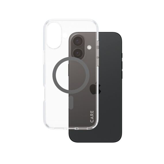 PanzerGlass CARE™ by ® Urban Combat Case Transparent m. Schwarz MagSafe iPhone 16 Plus