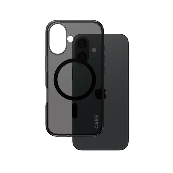 PanzerGlass CARE™ by ® Smokey Case m. Schwarz MagSafe iPhone 16