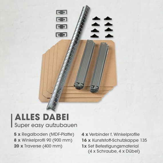 EASYmaxx 13584 Industrieregal/-ablage Grau, Holz, 6 image