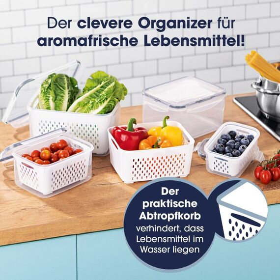 Gourmetmaxx 13613 Teile/Zubehör für Kühl- und Gefrierschrank Container Transparent, Weiß, 2 image