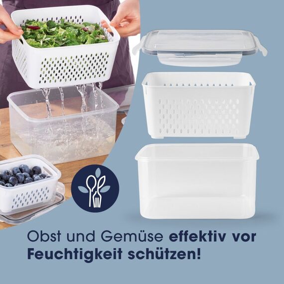 Gourmetmaxx 13613 Teile/Zubehör für Kühl- und Gefrierschrank Container Transparent, Weiß, 3 image