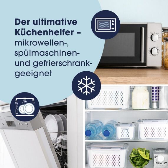 Gourmetmaxx 13613 Teile/Zubehör für Kühl- und Gefrierschrank Container Transparent, Weiß, 5 image