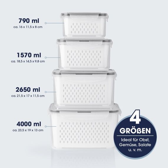 Gourmetmaxx 13613 Teile/Zubehör für Kühl- und Gefrierschrank Container Transparent, Weiß, 7 image