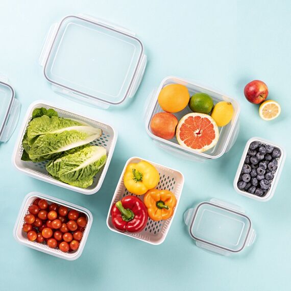Gourmetmaxx 13613 Teile/Zubehör für Kühl- und Gefrierschrank Container Transparent, Weiß, 8 image
