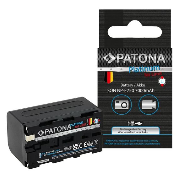 PATONA Platinum Akku mit USB-C Input für Sony NP-F750 F330 F530 F550 F930 F920, 3 image