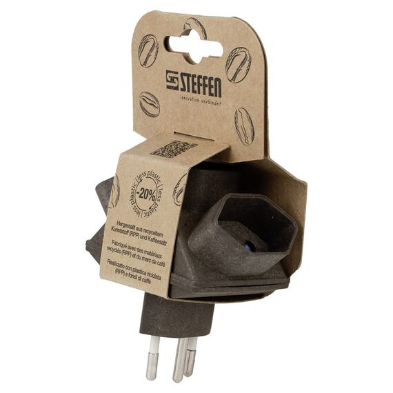 Steffen 14 9745 CO Netzstecker-Adapter T12 T13 Braun, 4 image