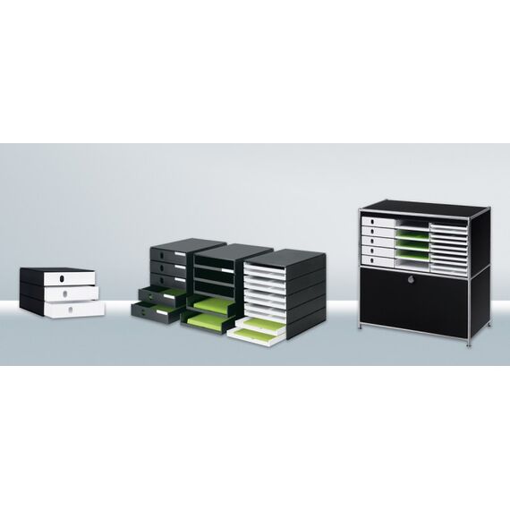 Styro styroval pro Dateiablagebox Polystyrene Schwarz
