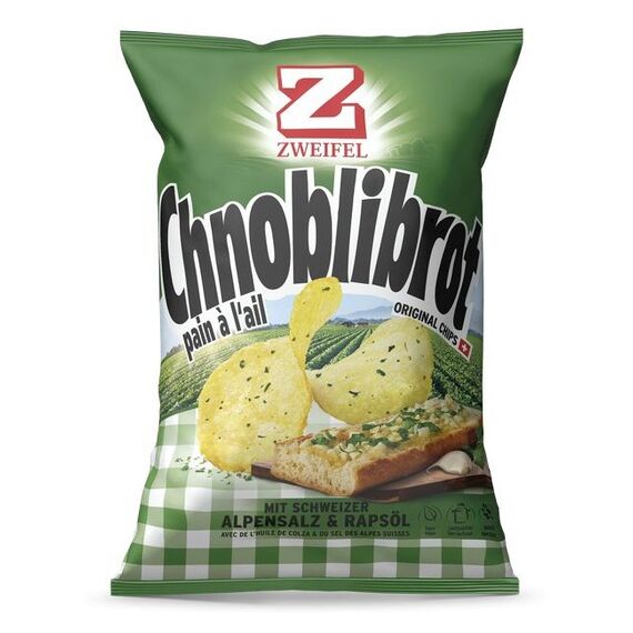 Zweifel Original Chips Chnoblibrot 175 g Kartoffelchips Roasted garlic