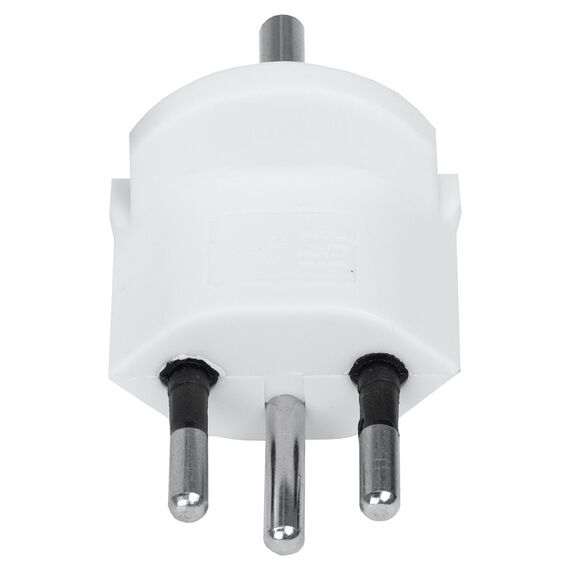 Steffen 1409564 1 Netzstecker-Adapter T12 Typ E/F hybrid Weiß, Farbe: Weiß, 5 image