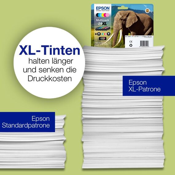 Epson Elephant 24 Elefant Claria Photo HD Single Yellow Tinte, 3 image