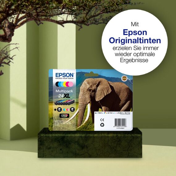 Epson Elephant 24 Elefant Claria Photo HD Single Light Cyan Tinte, 2 image