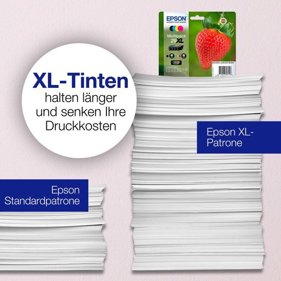 Epson Strawberry Multipack 4-colours 29 Claria Home Ink, 3 image