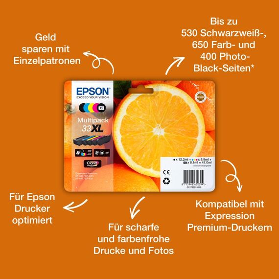 Epson Oranges 33 Orange Claria Premium Single Magenta Tinte, 2 image
