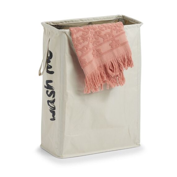 Zeller Present Wash me Wäschekorb Rechteckig Polyester Beige