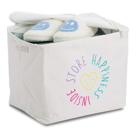 Zeller Present 14550 Aufbewahrungsbox Rechteckig Polyester, Baumwolle Cremefarben, 2 image